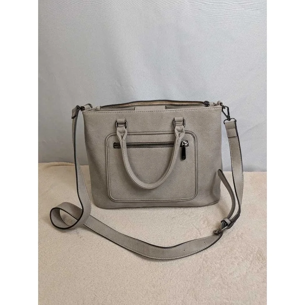 Creme Shoulder Bag Satchel Top Handle Crossbody Adjustable‎ Strap